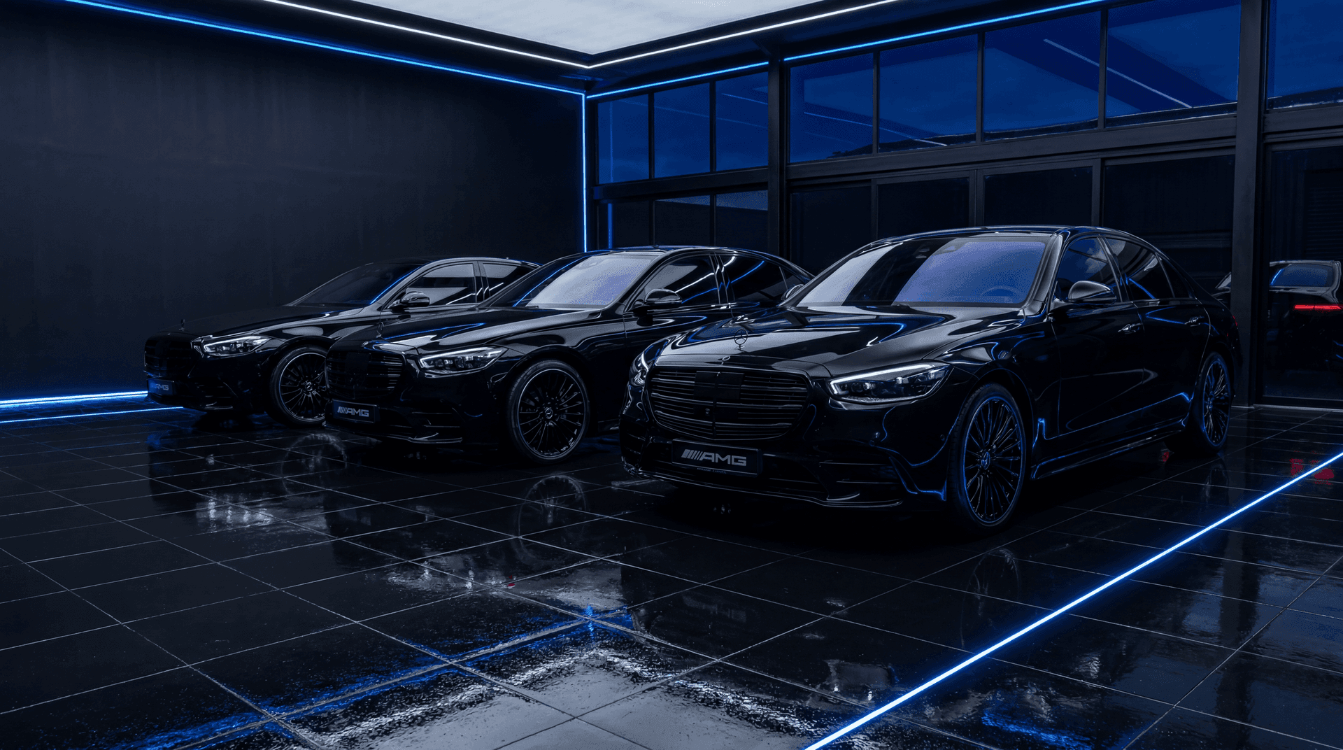 Fleet of luxury vehicles — commercial auto detailing services